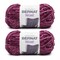 Bernat Velvet Burgundy Plum Yarn - 2 Pack of 300g/10.5oz - Polyester - 5 Bulky - 315 Yards - Knitting/Crochet